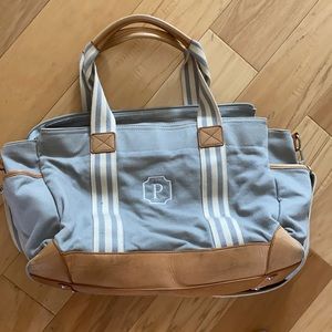 Pottery Barn Large Diaper Bag with “P” monogram